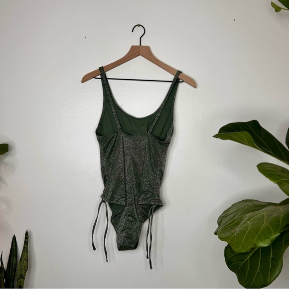 Xhilaration Shimmering Green One-Piece Swimsuit - Picture 5 of 6